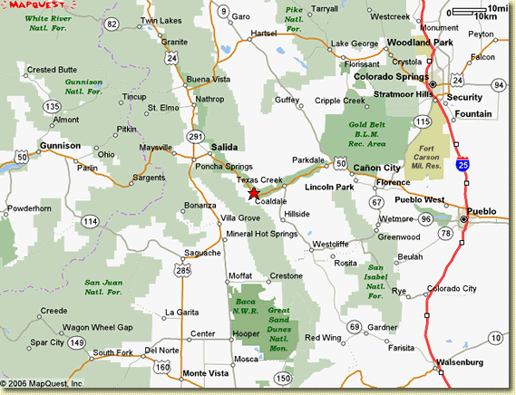 Coaldale Colorado Location